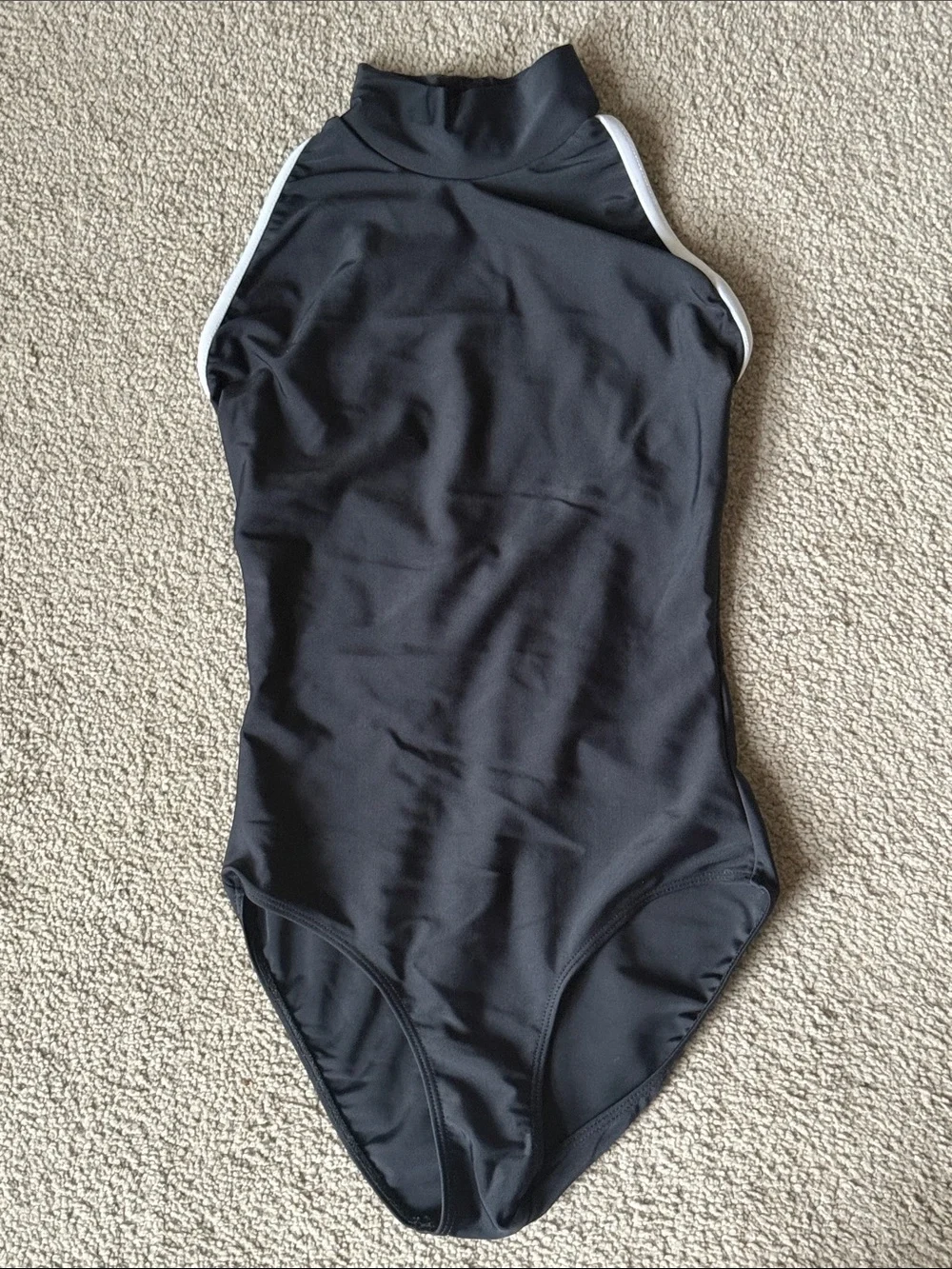 Ballet Rosa Stephanie High Neck Leotard with White Trim!